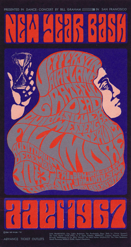 BG # 37 Jefferson Airplane Fillmore postcard BG37