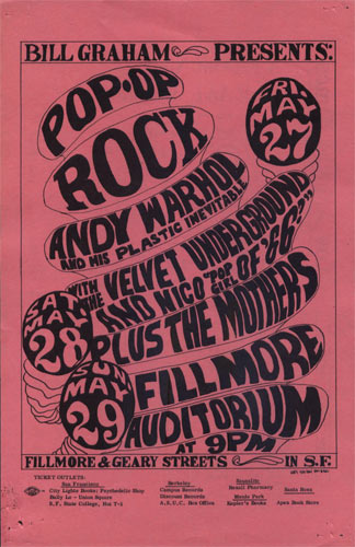 BG # 8 Andy Warhol Fillmore Handbill BG8