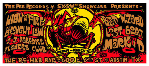 Jeff Wood and Ralph Walters - Drowning Creek High On Fire Handbill