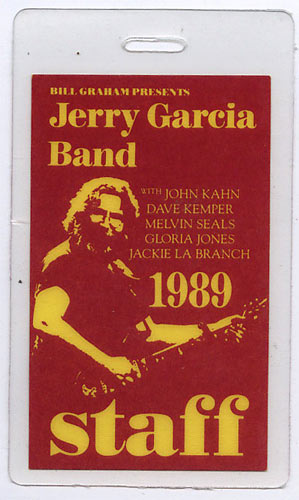 Jerry Garcia Band 1989 Staff Access Laminate