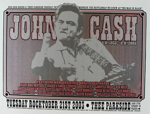 Firehouse Johnny Cash Tribute Silver Poster