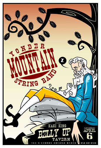 Scrojo Yonder Mountain String Band Belly Up Tavern Poster