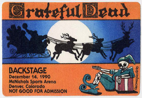 Grateful Dead 1990 Denver Backstage Pass