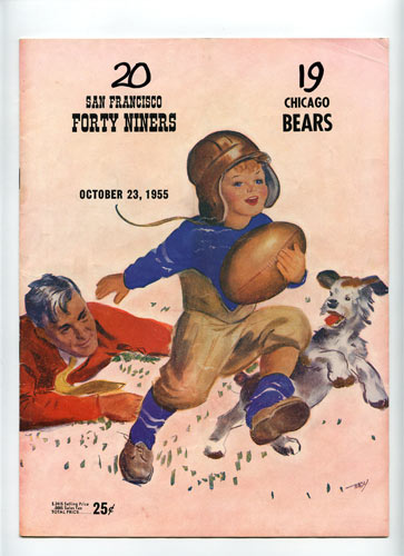 1955 San Francisco 49ers vs Chicago Bears Pro Football Program
