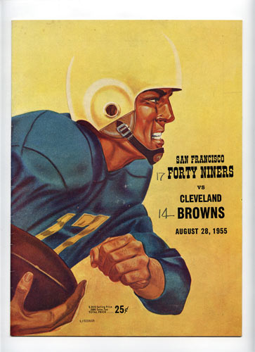 1955 San Francisco 49ers vs Cleveland Browns Pro Football Program