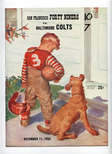 1955 San Francisco 49ers vs Baltimore Colts Pro Football Program