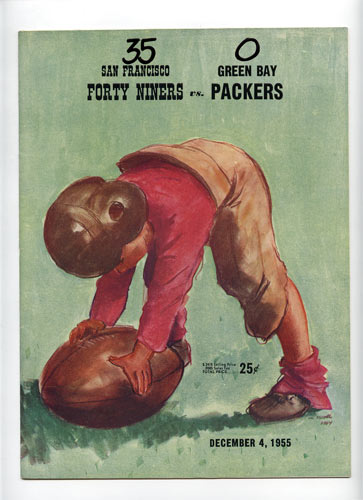 1955 San Francisco 49ers vs Green Bay Packers Pro Football Program