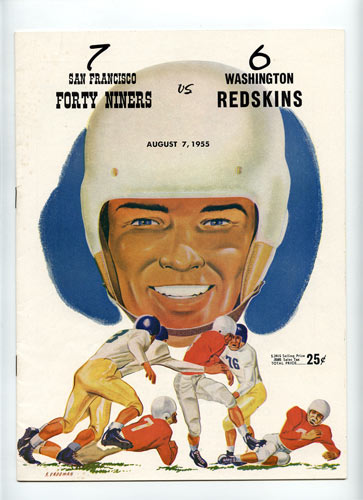 1955 San Francisco 49ers vs Washington Redskins Pro Football Program