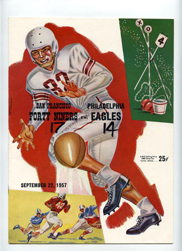 1957 San Francisco 49ers vs Philadelphia Eagles Pro Football Program