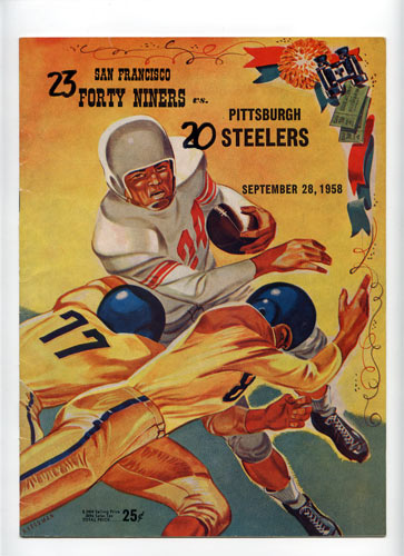 1958 San Francisco 49ers vs Pittsburgh Steelers Pro Football Program