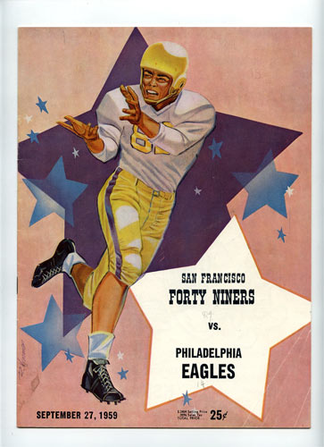 1959 San Francisco 49ers vs Philadelphia Eagles Pro Football Program