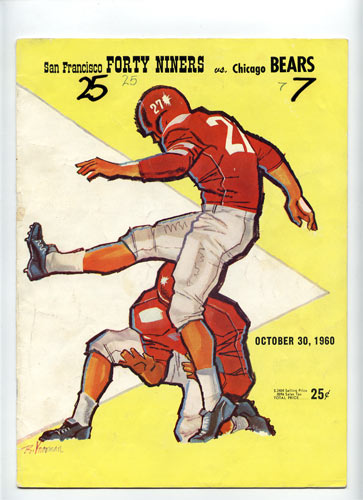 1960 San Francisco 49ers vs Chicago Bears Pro Football Program