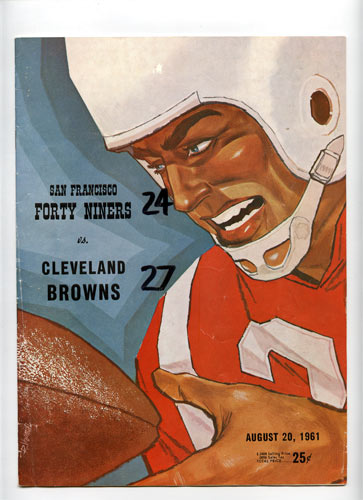 1961 San Francisco 49ers vs Cleveland Browns Pro Football Program