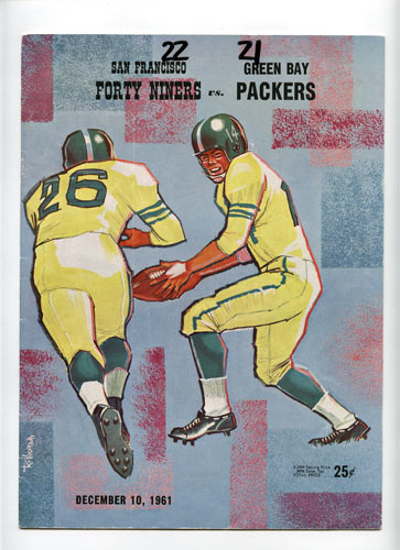 1961 San Francisco 49ers vs Green Bay Packers Pro Football Program