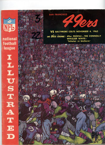 1962 San Francisco 49ers vs Baltimore Colts Pro Football Program