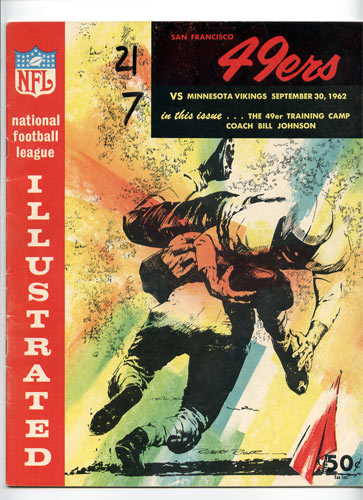 1962 San Francisco 49ers vs Minnesota Vikings Pro Football Program