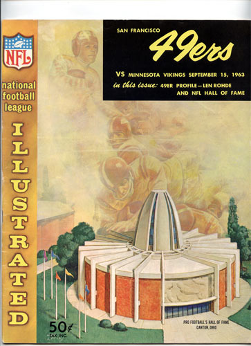 1963 San Francisco 49ers vs Minnesota Vikings Pro Football Program
