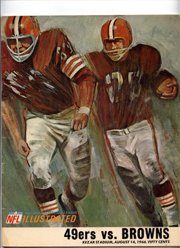 1966 San Francisco 49ers vs Cleveland Browns Pro Football Program