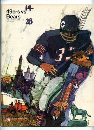 1967 San Francisco 49ers vs Chicago Bears Pro Football Program