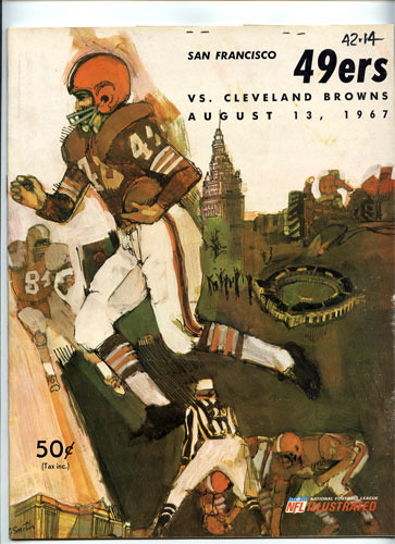 1967 San Francisco 49ers vs Cleveland Browns Pro Football Program