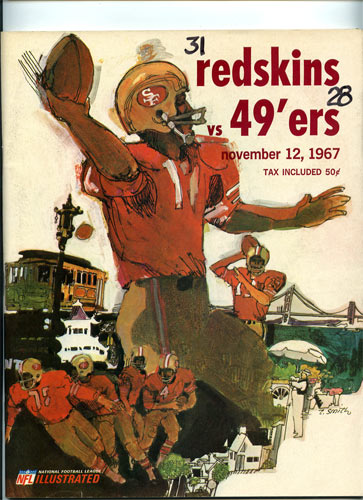 1967 San Francisco 49ers vs Washington Redskins Pro Football Program