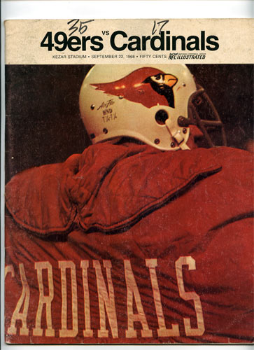 1968 San Francisco 49ers vs St Louis Cardinals Pro Football Program