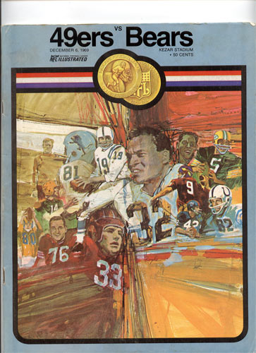 1969 San Francisco 49ers vs Chicago Bears Pro Football Program