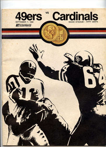 1969 San Francisco 49ers vs St Louis Cardinals Pro Football Program