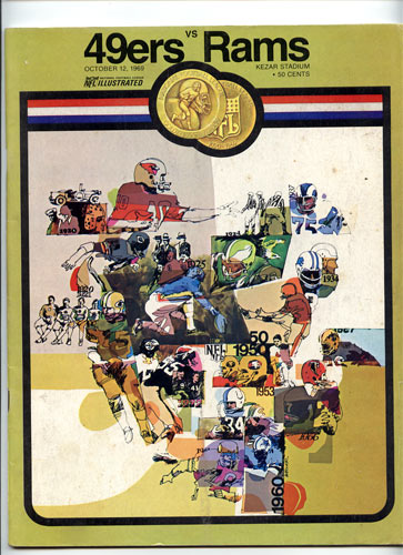 1969 San Francisco 49ers vs Los Angeles Rams Pro Football Program
