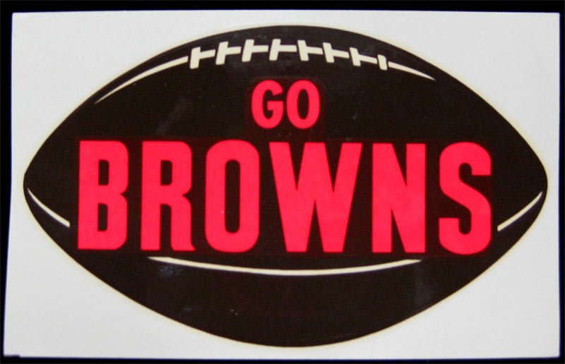 Cleveland Browns RARE Original 1964 Window Decal NFL Champions Jim Brown vintage Decal