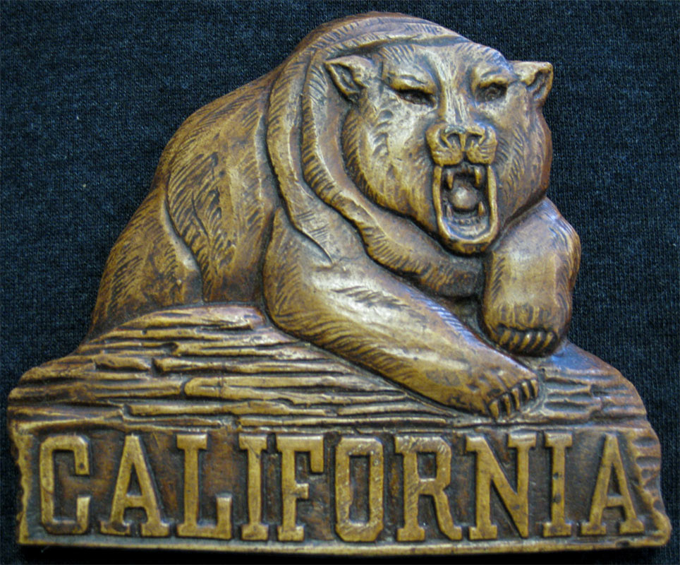 UC Berkeley Cal Bears Grizzly Bear Plaque