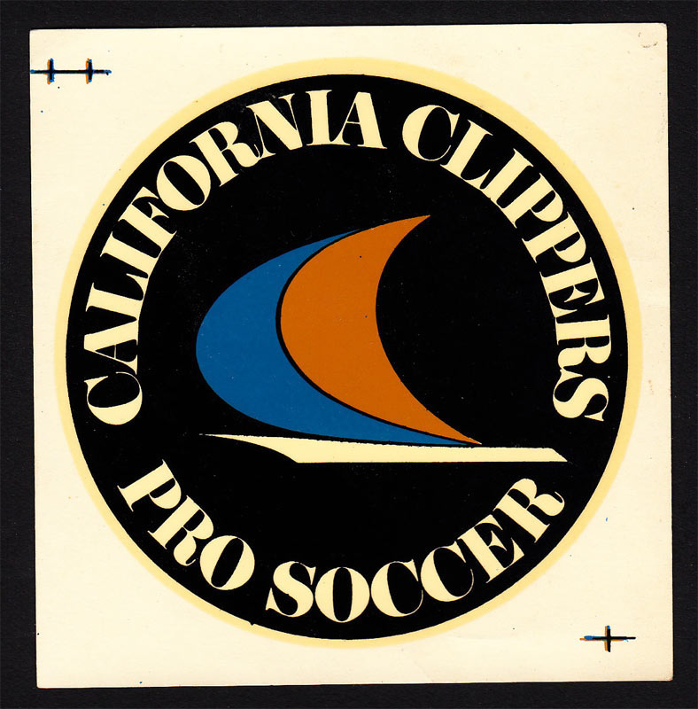 Oakland California Clippers RARE Original 1967 Pro Soccer Decal vintage NASL Decal