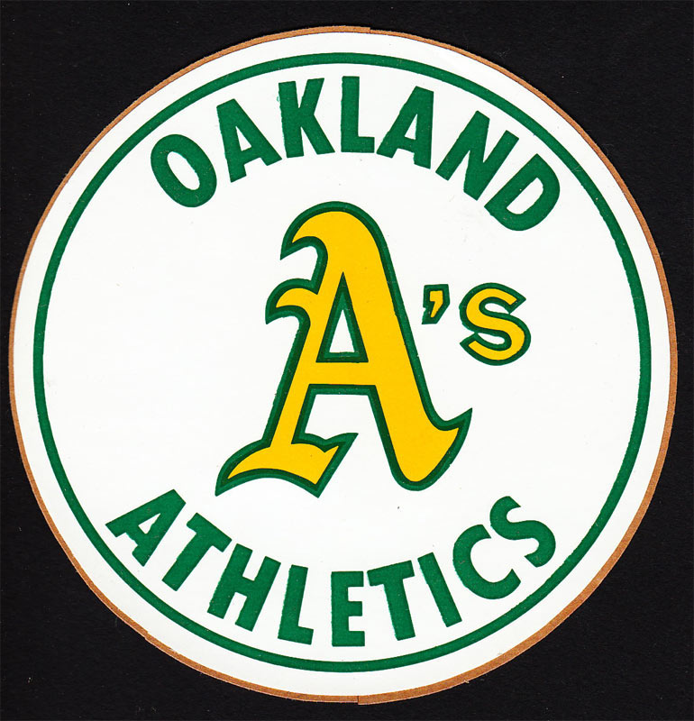 Oakland Athletics RARE Original 1970's A's Logo Baseball Sticker