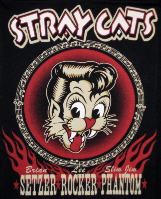 Stray Cats 2008 Orange County Concert Vintage T-Shirt