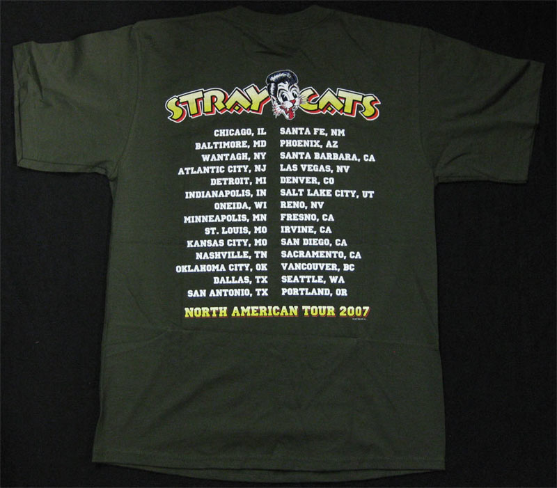 Stray Cats _RARE_ 2007 Rant N' Rave Tour Shirt Rockabilly