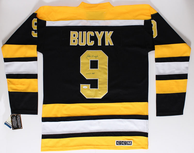 Johnny Bucyk Boston Bruins Autographed Hockey Jersey