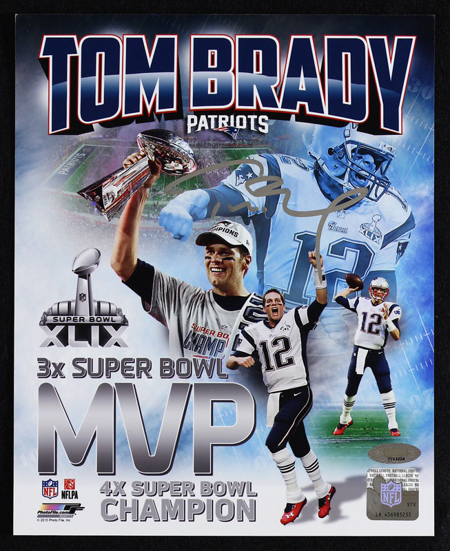 Tom Brady Tri-Star Authentication  Autographed Football Photo