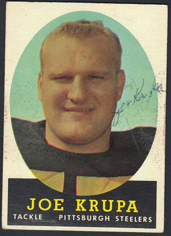 Joe Krupa 1958 Topps #104 Autographed Football Card