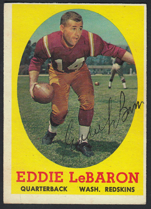Eddie LeBaron 1958 Topps #112 Autographed Football Card