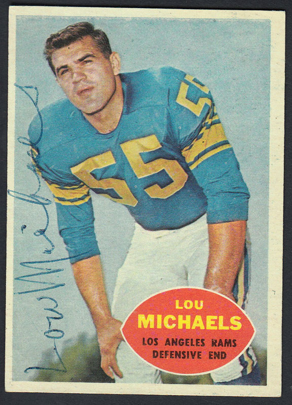 Lou Michaels 1960 Topps #69 Autographed Football Card