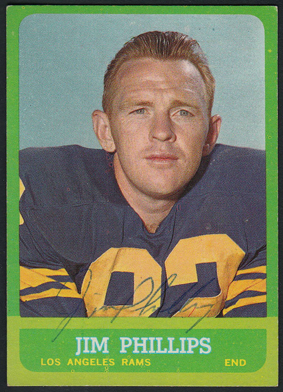 Jim Phillips 1963 Topps #41 Autographed Football Card