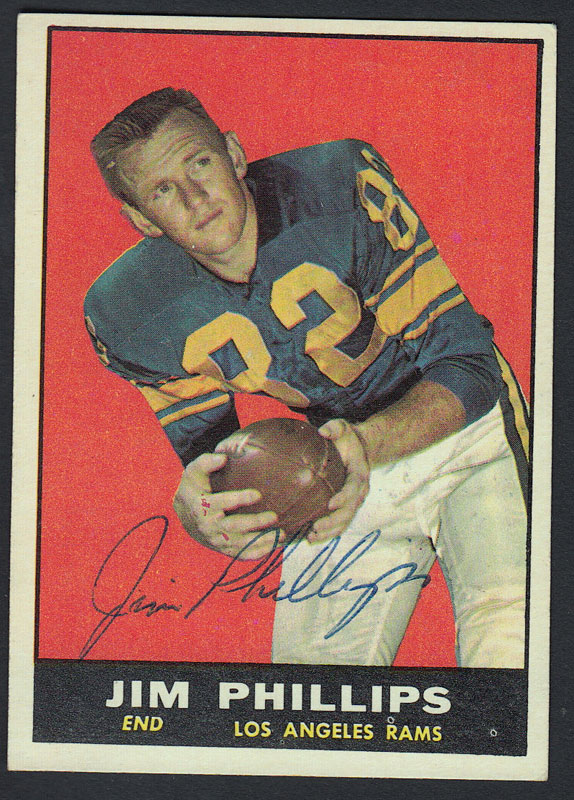 Jim Phillips 1961 Topps #51 Autographed Football Card