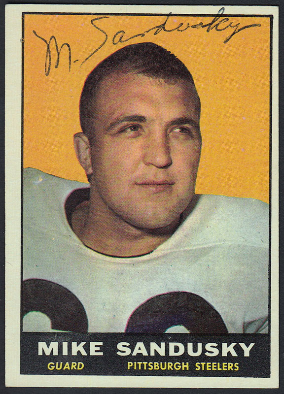 Mike Sandusky 1961 Topps #109 Autographed Football Card