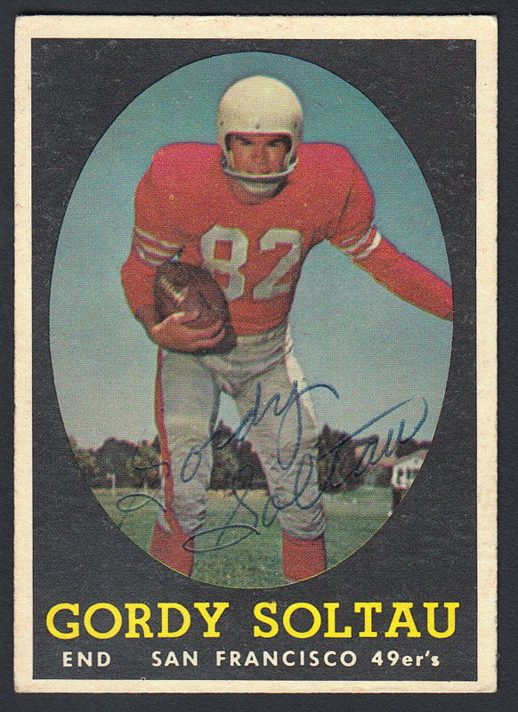 Gordy Soltau 1958 Topps #130 Autographed Football Card