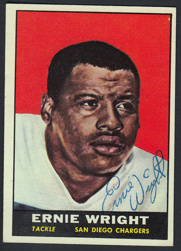 Ernie Wright 1961 Topps #171 Autographed Football Card