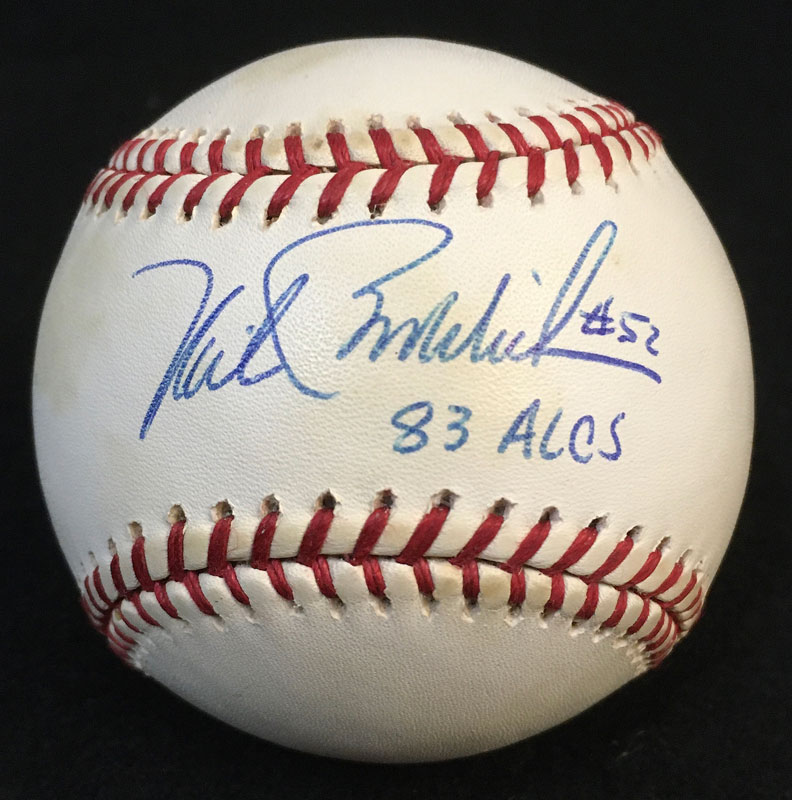 Mike Boddicker Inscribed Autographed Baseball