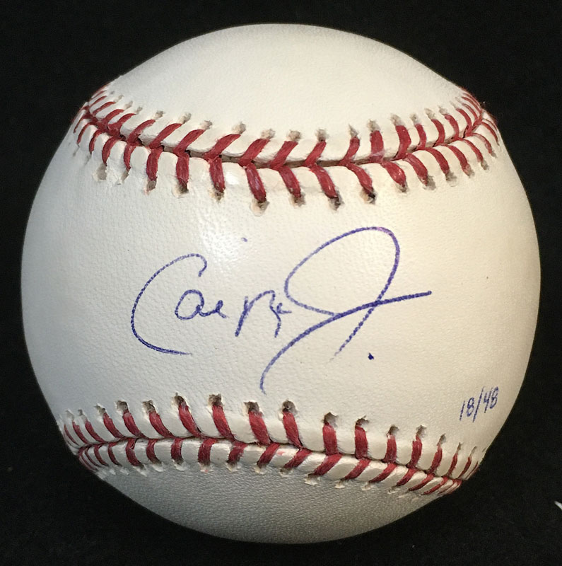 Cal Ripken Jr. Fleer Legacy 18/48 Autographed Baseball