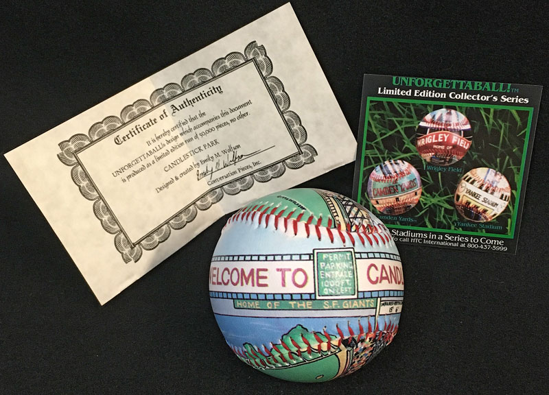 SF Giants Candlestick Park Collectors Unforgettaball Baseball