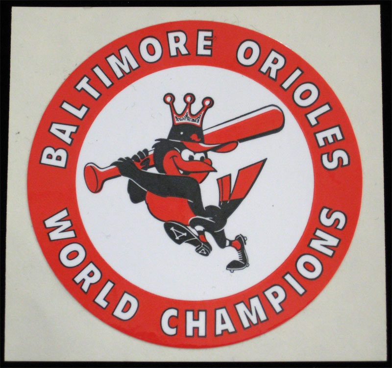 Baltimore Orioles World Champions Sticker