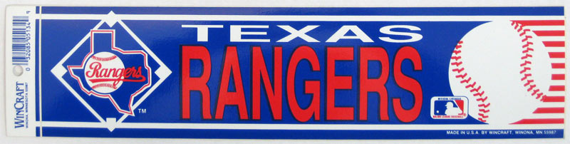 Texas Rangers Bumper Sticker